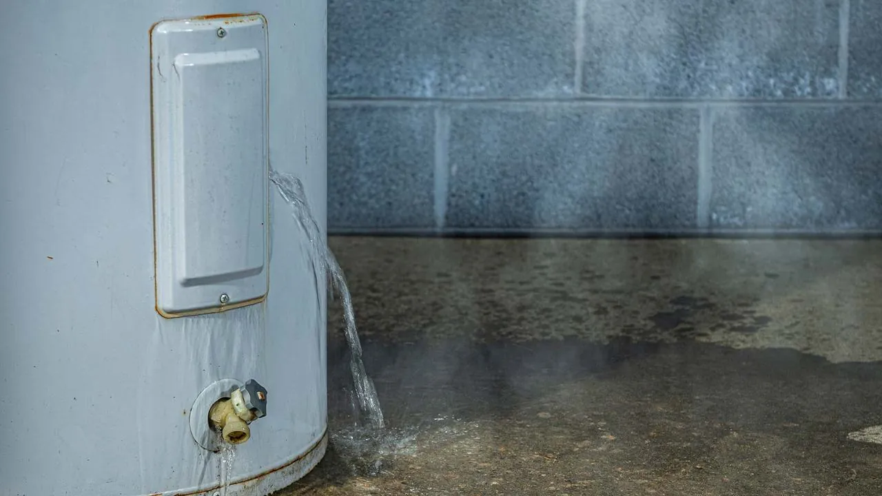 Water heater leaking onto the floor