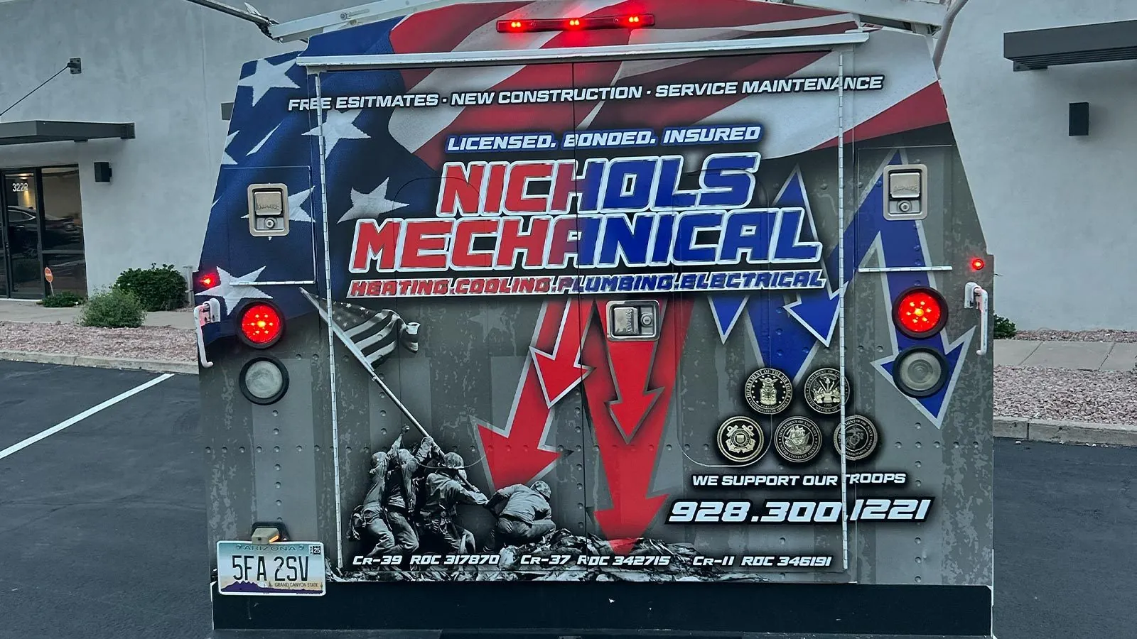 Back of a Nichols service truck